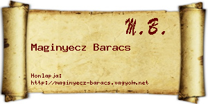 Maginyecz Baracs névjegykártya